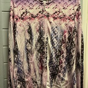 Christopher & Banks Purple and Pink Zip-Up Hoodie